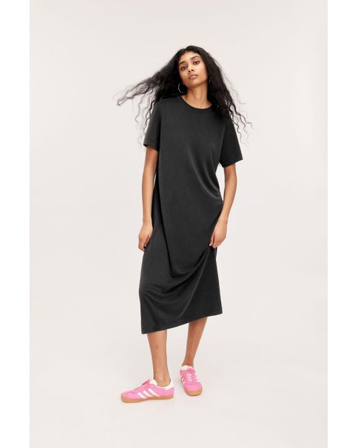 Monki Black Super Soft T-shirt Dress