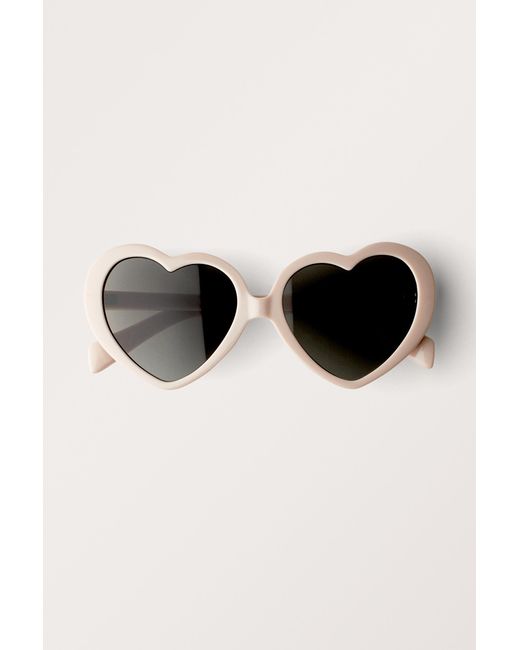 Monki Black Heart Sunglasses