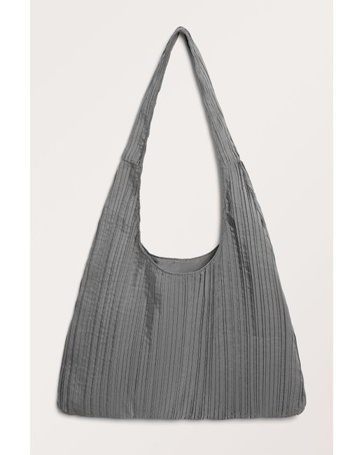 Monki Gray Structured Slouchy Shoulder Bag