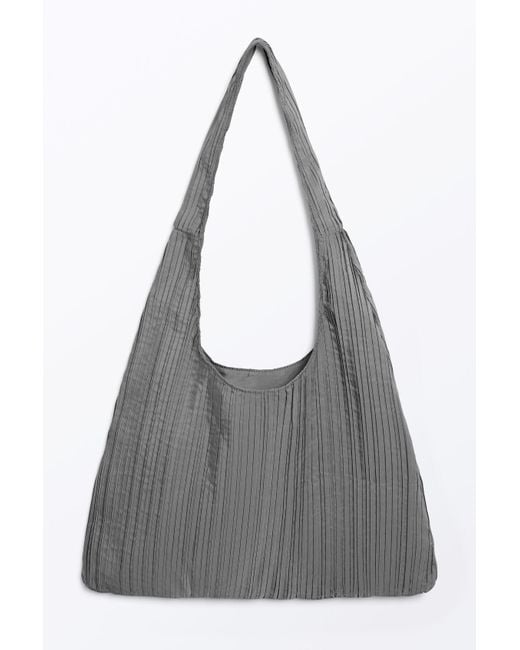 Monki Gray Structured Slouchy Shoulder Bag