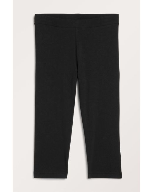 Monki Black Stretchy Capri Trousers