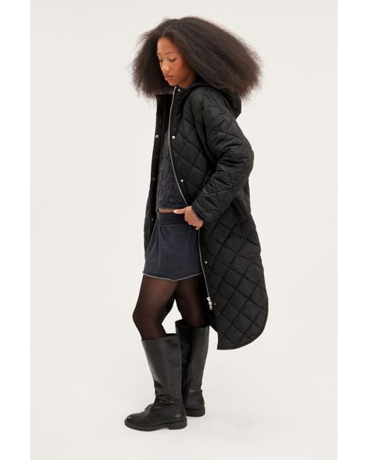 Monki Oversized Quilted Puffer Coat in Black Lyst UK
