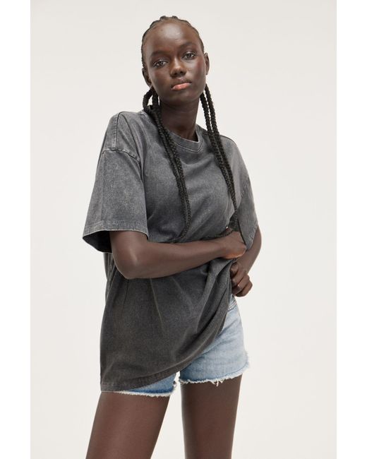 Monki Oversized Cotton T Shirt in Black Lyst UK