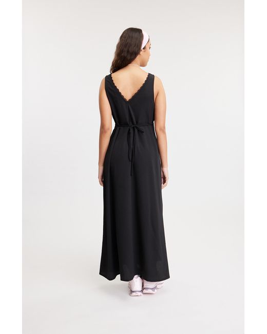 Monki Black V-neck Maxi Dress