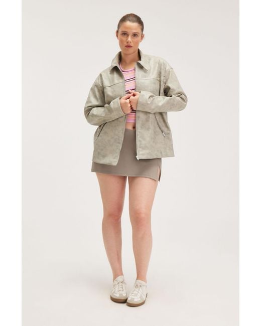 Monki faux leather biker jacket hotsell