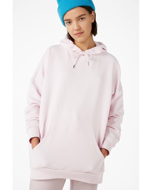 Monki Soft Drawstring Hoodie in White | Lyst Australia