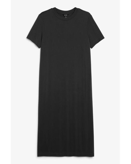 Monki Black Superweiches T-Shirt-Kleid
