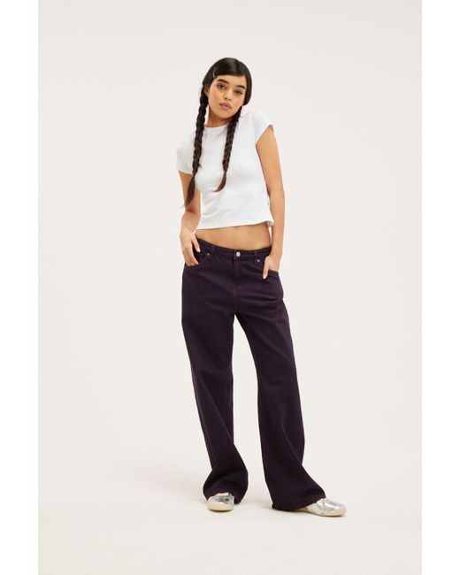 Monki Naoki Low Waist Loose Jeans in Blue Lyst UK