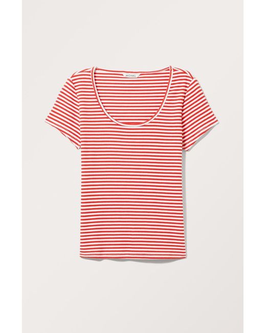 Monki Pink Kurzarm-T-Shirt Mit Slim Fit