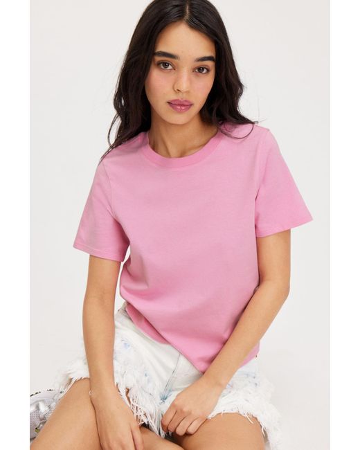 Monki Pink Graphic Printed T-shirt