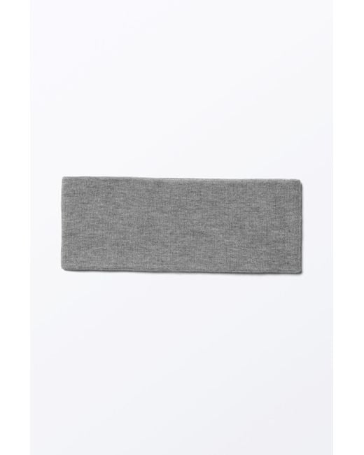 Monki Gray Ribbed Knitted Headband