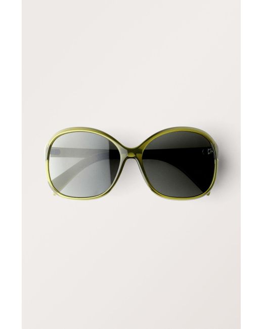 Monki Black Large Oval Sunglasses