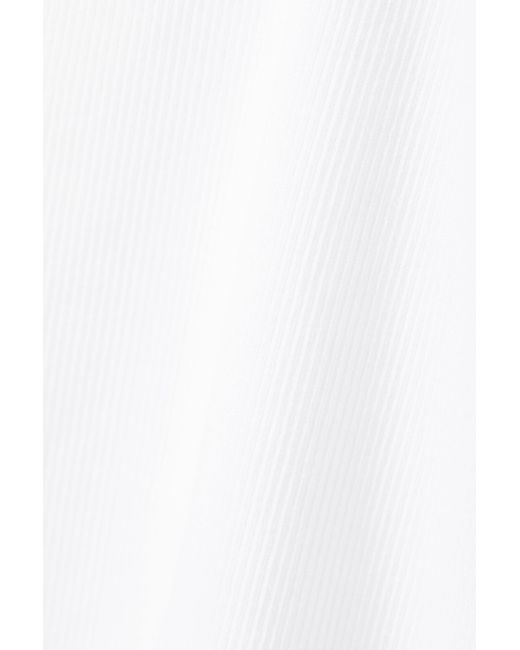 Monki White Rib Fitted Tank Top