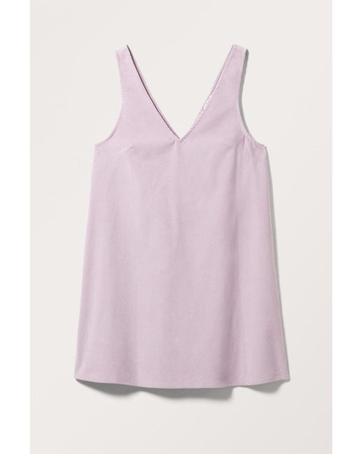 Monki Pink Mini-Schürzenkleid Aus Cord
