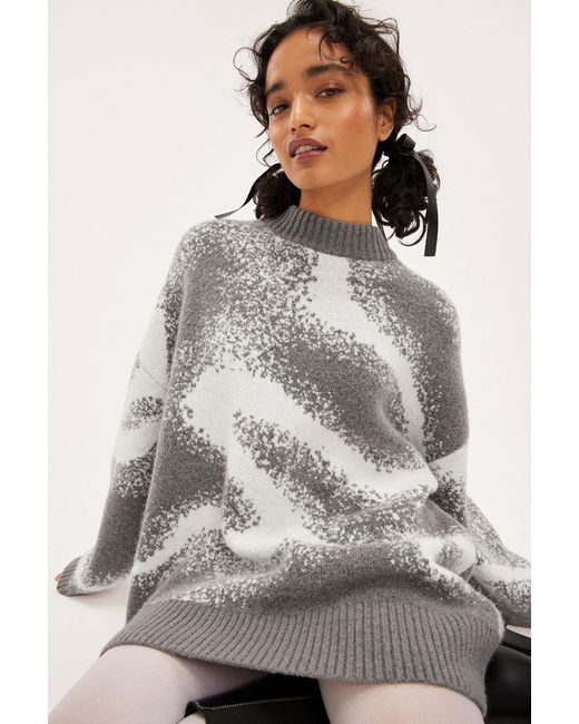 Monki Gray Heavy Knit Sweater