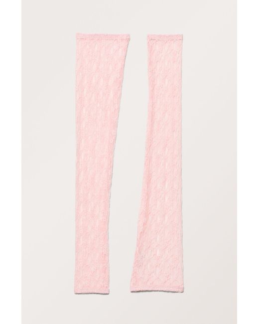 Monki Pink Lace Sleeves