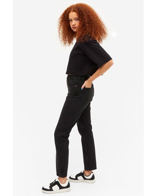 Monki Kimomo Tall High Waist Slim Black Jeans | Lyst Canada