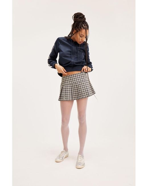 Monki Gray Extra Short Mini Skirt