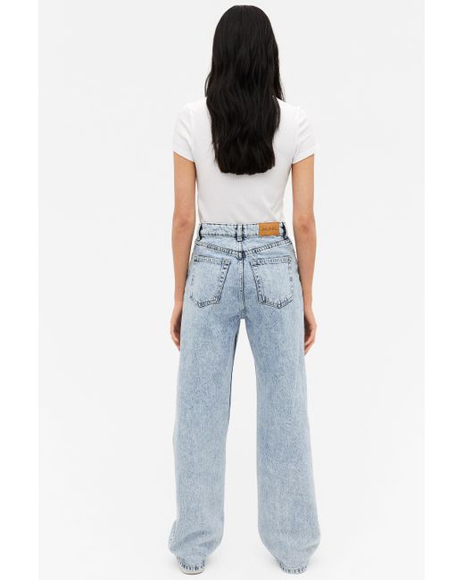 Monki Denim Yoko Jeans Light Blue | Lyst Canada