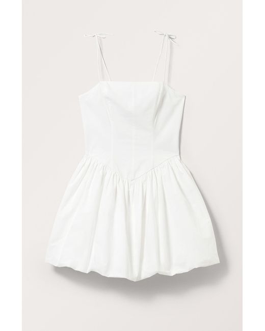 Monki White Short Poplin Mini Dress