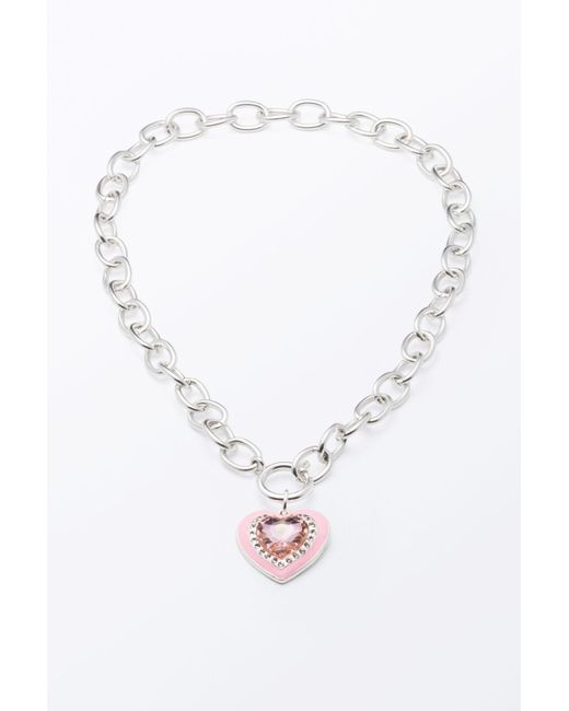 Monki Natural Bold Heart Necklace