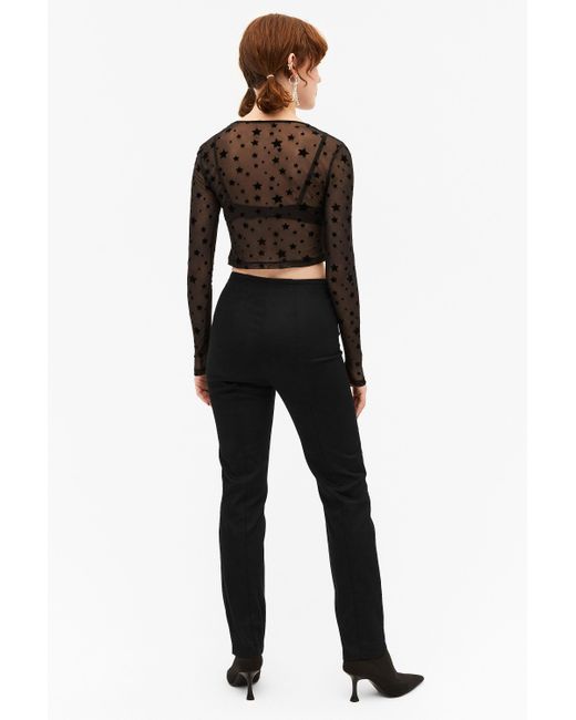 monki structured high waist trousers