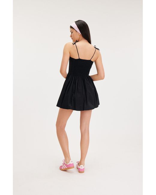 Monki Black Short Poplin Mini Dress