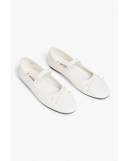 Monki White Ballerina Shoes | Lyst Australia