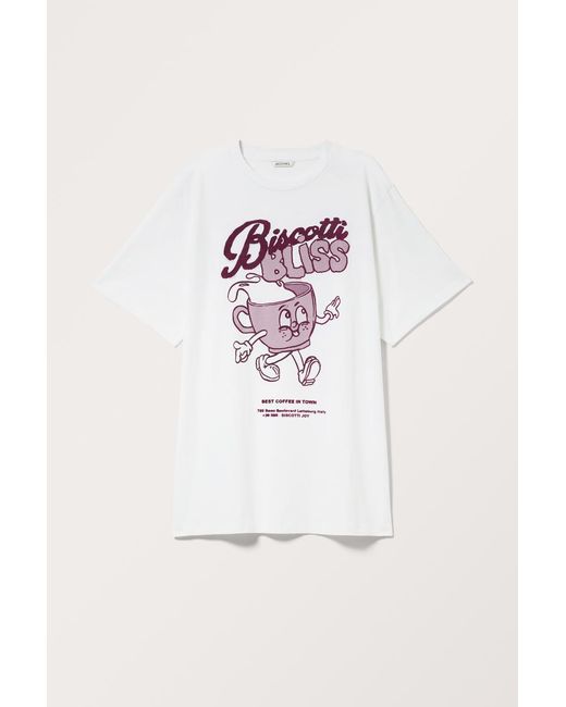 Monki Pink Oversized-T-Shirt Zum Überwerfen