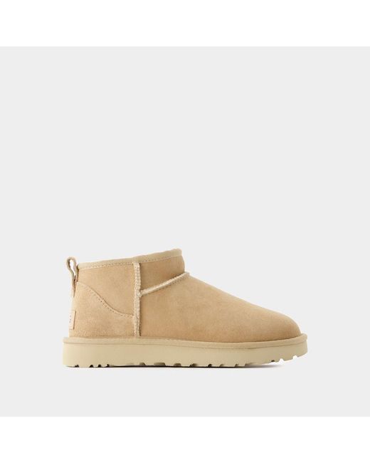 Ugg Natural W Classic Ultra Mini Ankle Boots