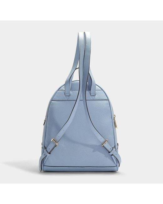 MICHAEL Michael Kors Rhea Small Leather Backpack in Blue | Lyst