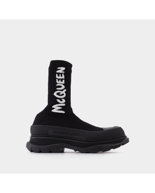 Alexander McQueen Black Sock Boots for men