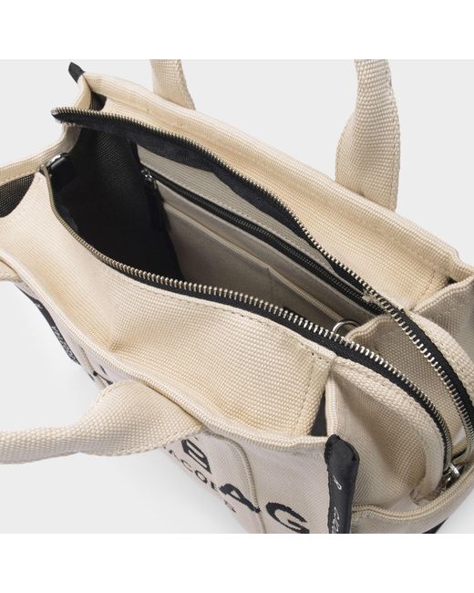 Marc Jacobs The Small Tote Bag Jacquard Warm Sand Cotton in