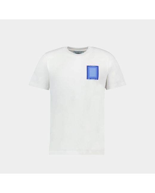 CASABLANCA White Logo Degrade Screen Printed T-shirt for men