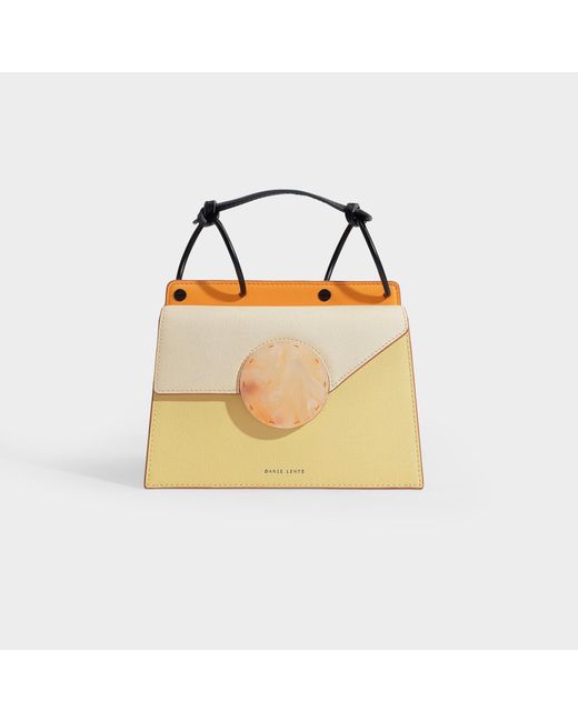 Danse Lente Natural Phoebe Bis Bag In Marshmallow And Pumpkin Leather