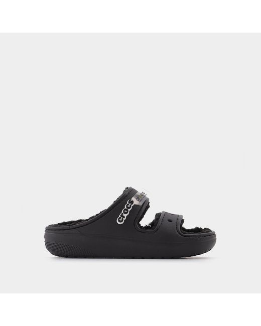 crocs cozzzy sandals black