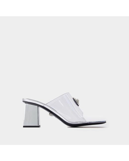 Versace White T.70 Slides