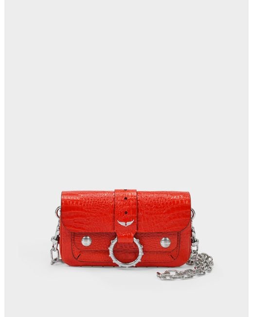 Zadig & Voltaire Kate Wallet Bag In Red Leather