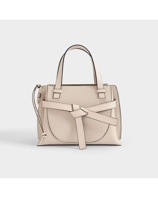 Loewe Gate Top Handle Mini Bag In Light Oat Leather in White | Lyst Canada