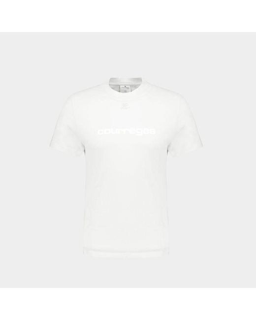 Courreges White Classic Shell T-shirt