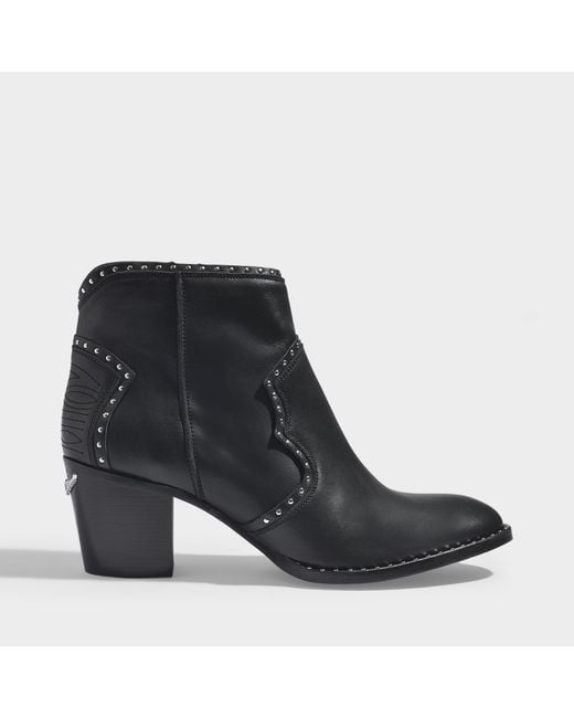 Zadig & Voltaire Black Molly Studded Boots