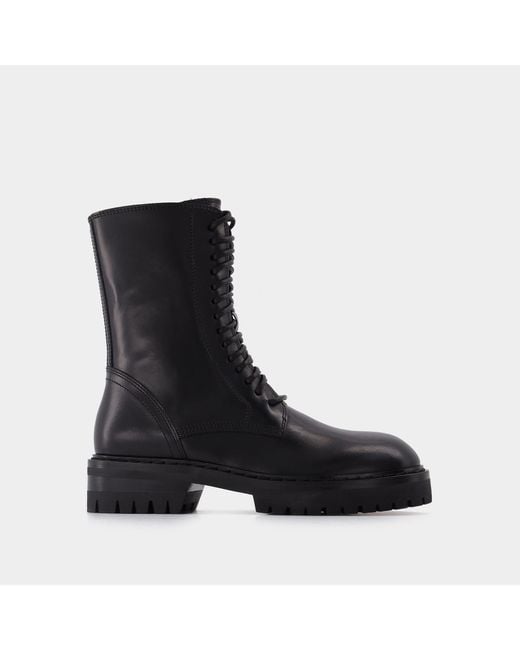 Ann Demeulemeester Black Alec Boots In Leather