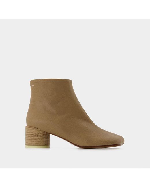 MM6 by Maison Martin Margiela Natural Anatomic Ankle Boots