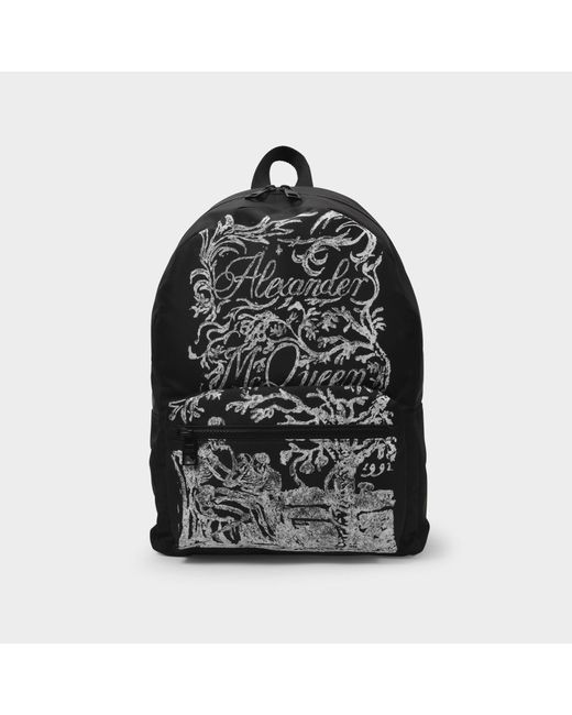 Alexander McQueen Black Metropolitan Backpack In Canvas for men
