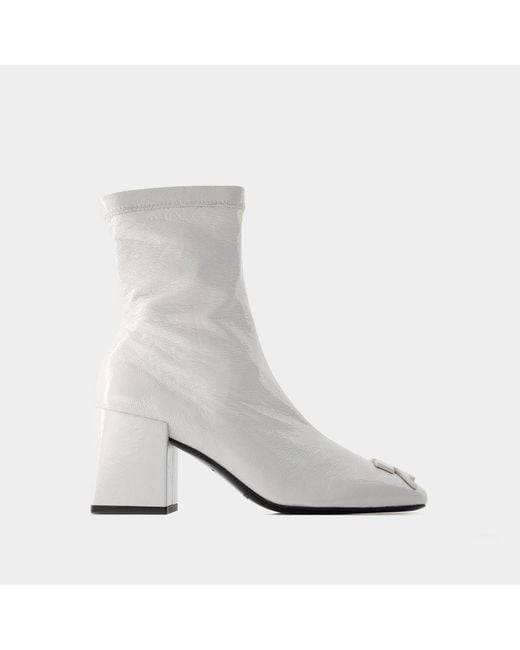 Courreges White Heritage Vinyl Ankle Boots
