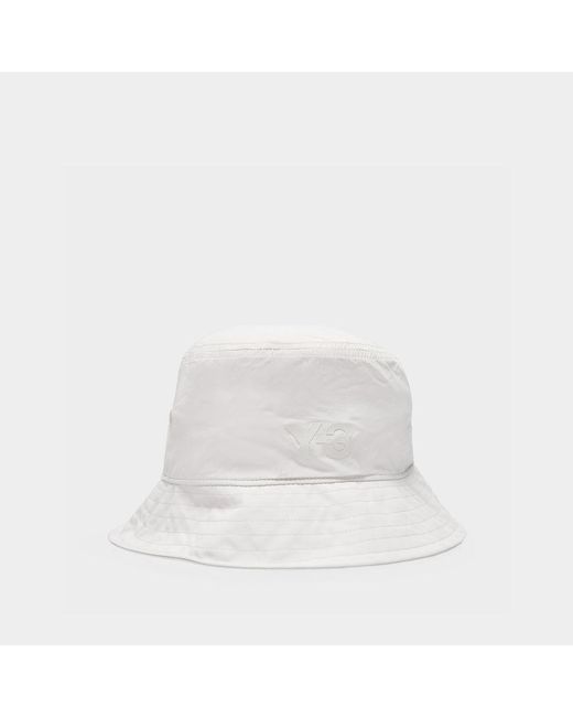 Y-3 White Bucket Hat