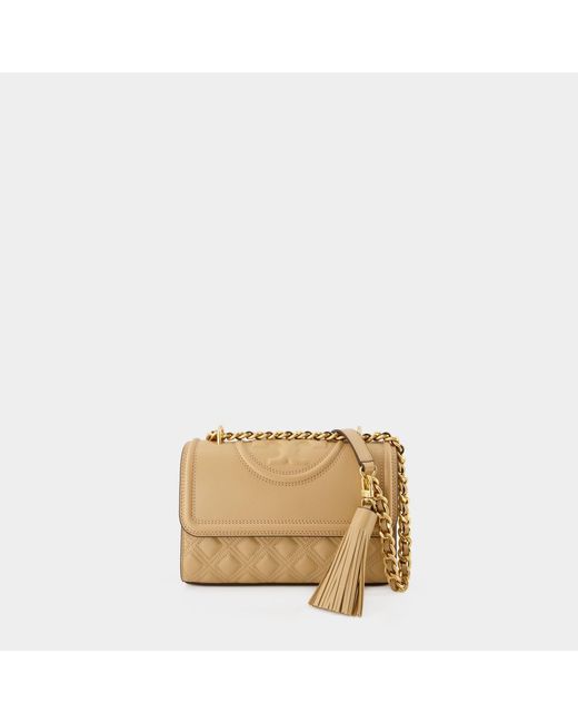 Tory Burch Small Fleming Convertible Shoulder Bag in Desert Dune