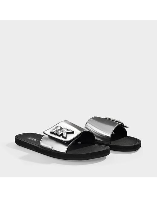 Michael kors shop silver slides