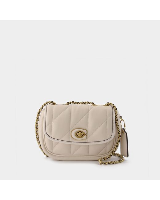 COACH Quilted Pillow Madison Shoulder Bag 18 in Beige (Natural) Lyst