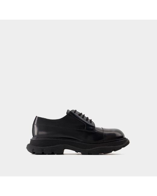 Alexander McQueen Black Treadslick Loafers for men